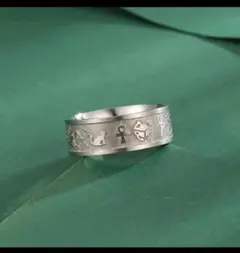 古代エジプト　壁画　シルバー銀　柄　リング　指輪　アクセサリー