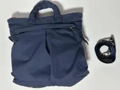 PORTER GIRL GRAIN 2WAYヘルメットバッグ S ネイビー