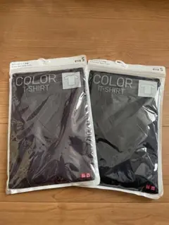 ユニクロ　カラーVネックTシャツ　パープル　ネイビー　2枚セット