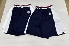バスケットボールパンツ ネイビー/ホワイト150 2セット