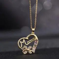 e ☆安心のメルカリ便☆ ネックレス ☆ ゴールド ☆Mama☆CZジルコニアa