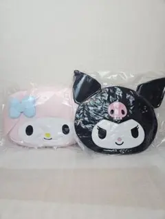 【未使用】サンリオ　ひんやりフェイスクッション　マイメロ　クロミ　袋入り