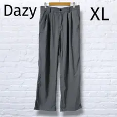 Dazy タック ワイド パンツ グレー レディース XL