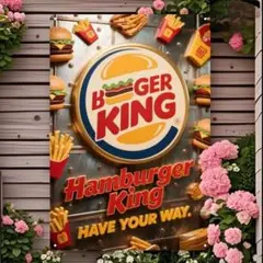 バーガーキング BURGER KING ブリキ看板 アメリカン雑貨