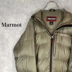 Marmot ダウンジャケット 800 FILL ライトグレー M 刺繍