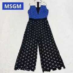 美品✨ MSGM 刺繍 オールインワン サロペット イタリア製 マルチカラー