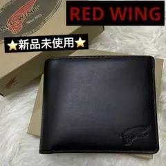 【廃盤品】RED WING SHOES 二つ折り財布 ブラック RED WING レッドウィング 二つ折り財布 ロゴ型押し L字