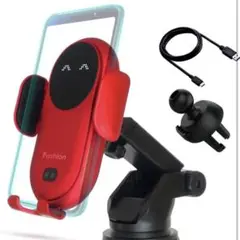 カー用品 スマホホルダー 車載ホルダー ワイヤレス充電 スマホスタンド 赤外線