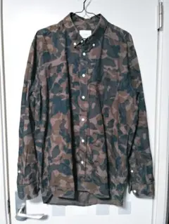 【美品】SATURDAYS SURF NYC 迷彩柄 長袖シャツ M