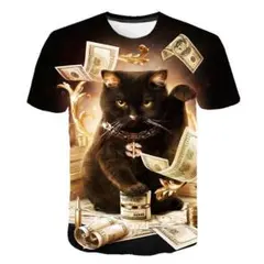 最終　ユニークな猫デザイン Tシャツ