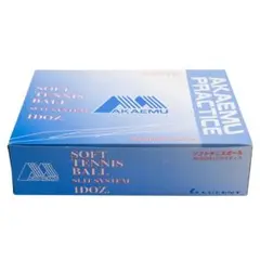 【新品・送料込】ソフトテニスボール・練習球・白（アカエム）12球入り