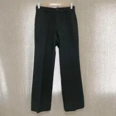 美品✦UNIQLO ウールスラックスパンツ M 黒ブラック 厚地暖かい 裏地付き
