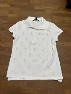 POLO 刺繍入りホワイトポロシャツ　160/S