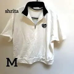 shrita ジップアップポロシャツ　M