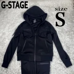 極美品　ジーステージ　セットアップ　ブラック　ストレッチ　サイズ46(S)