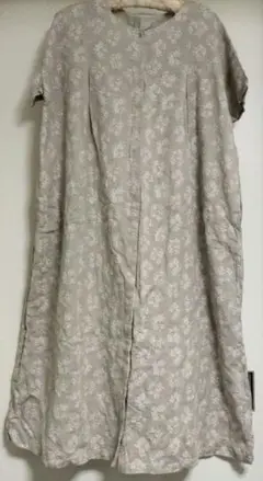ツハル　総刺繍 リネン ワンピース