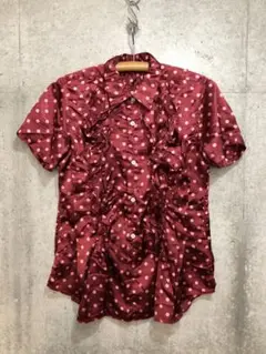 COMME des GARÇONS ギャルソン　シャツ　ブラウス　ドット　フリル