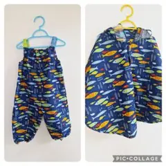 kukka hippo ベビー レインポンチョ/プレイウェア 90サイズ 収納袋