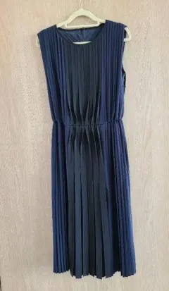 アナイ ワンピース 濃紺×ブラック