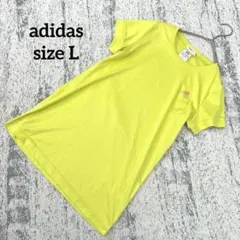 【アディダス】ドライ Tシャツ L イエロー UVケア ランニング スポーツ