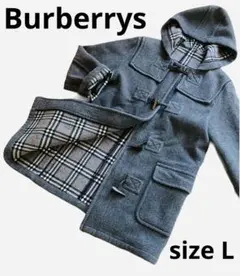 【希少】Burberrys ヴィンテージ ダッフルコート ノバチェック柄 グレー