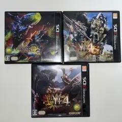 Nintendo 3DS モンスターハンター（3G、4、4G）計3ソフト
