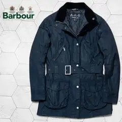 Barbour モッズコート カーキsize10 ファーコートモッズコード