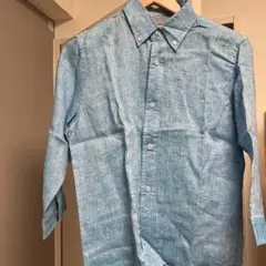 UNION STATION フレンチリネンシャツ M 水色