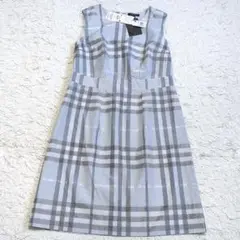【新品タグ付き】バーバリーロンドン ノースリーブワンピース ひざ丈 大きいサイズ