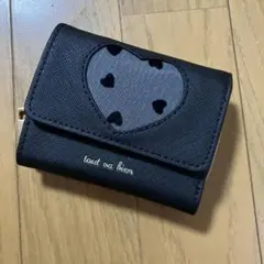 tout va bien ハート型 三つ折り財布 黒