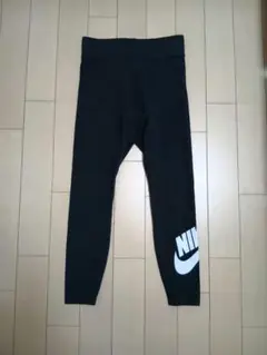 Nike ブラック レギンス ロゴ入り Lサイズ①