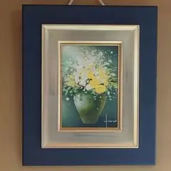 立川広己　F3号キャンバス画　肉筆　油彩　絵画　ミモザ　美術品 ミモザの花 | ｜正光画廊