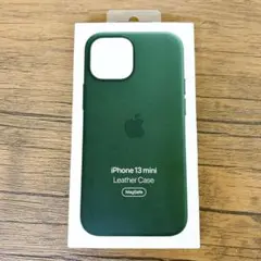 iPhone 13mini レザーケース セコイアグリーン(3) 純正 iPhone13 レザーケース セコイアグリーン MagSafe対応 緑
