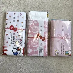北日本新聞 ハローキティフェイスタオル3枚セット 非売品
