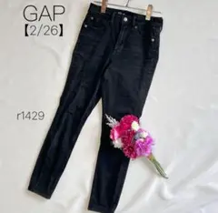ギャップ ボトムス　黒デニム　ユニバーサルレギング GAP 黒2/26 M