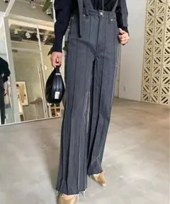 AmeriVINTAGE PLEATS DENIM SUSPENDER パンツ
