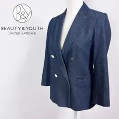 ●BEAUTY&YOUTH テーラードジャケット コットン100 インディゴ