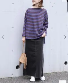 美品⋈ ビショップ スピック&スパン オーバーサイズ ロンT バスクシャツ