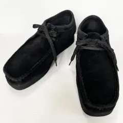 【美品】 Clarks wallabee 2 WP 黒 スエード 26.5cm