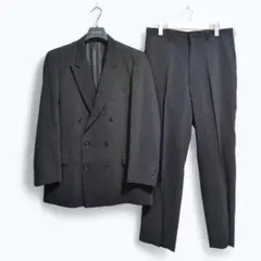 【ほぼ新品】メンズ　礼服　ダブル　XL　冠婚葬祭　AB7 通気性抜群　6ボタン