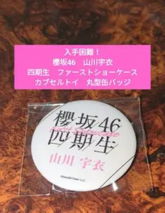 【入手困難！最安値！】櫻坂46　山川宇衣　ファーストショーケース　丸型缶バッジ