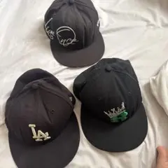 New Era 59FIFTY ブラックキャップ 3点セット