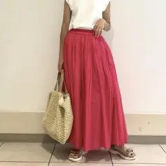【ロペピクニック】ワイドパンツ スカーチョ 綿 インド綿 さらっと 体型カバー