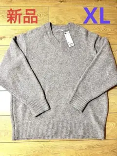 GU ブラッシュドヤーンVネックセーター(長袖) ユニセックス