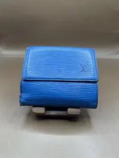 LOUIS VUITTON 財布 エピ ブルー レザー LV