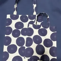 紫色あんぱん柄エコバッグ2点セット