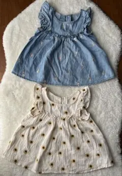 値下げしました⭐︎アプレレクール アイス柄刺繍チュニックと ひまわり柄チュニック