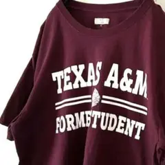 テキサス A&M フォーマー スチューデント Tシャツ L レッド 赤 古着