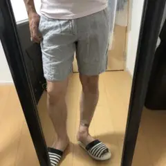 H&M リネン ショーツ　44