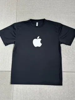 Apple Tシャツ アップル ビックロゴ　企業ロゴ 黒　ホワイト　L